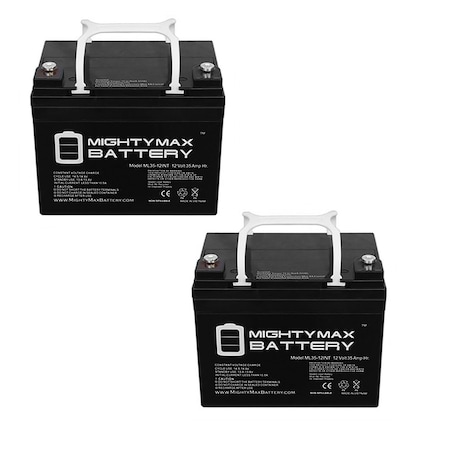 12V 35AH INT Battery Replaces Pride Mobility BATLIQ1017 - 2 Pack
